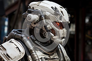 Man in a cyborg suit