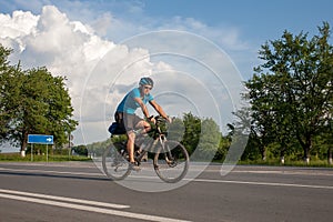 Man cycling photo