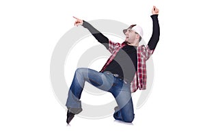 Man dancing modern dances