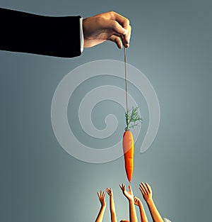 Man dangling a carrot