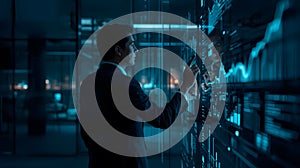 Artificial intelligence technology interface with data and digital holograms