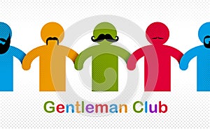 Man day international holiday, gentleman club. photo