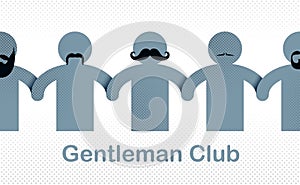 Man day international holiday, gentleman club. photo