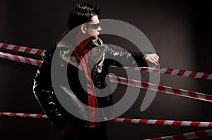 Man-detective, crime scene