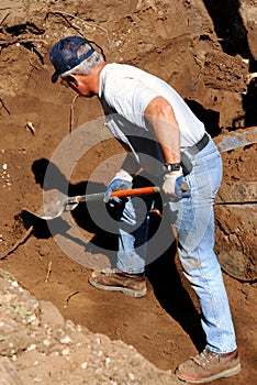 Man digging