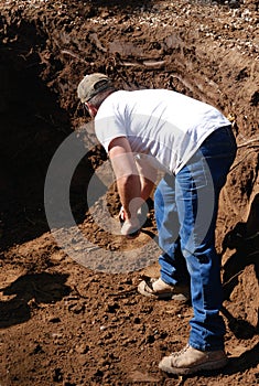 Man digging