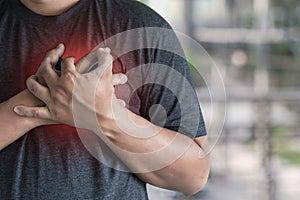 Man disease chest pain suffering Heart attack