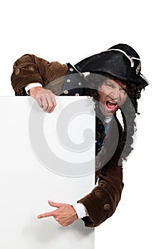 Man disguised as a pirate photo