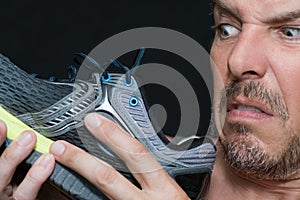 Man Disgusted By Shoes Smell