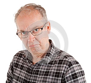 Man is Dissatisfied about Something photo