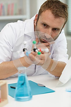 Man with dna in lab