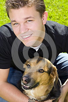 Man and dog