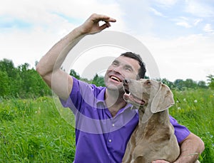 Man and dog