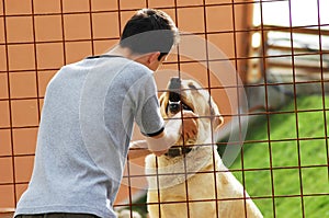 Man with dog