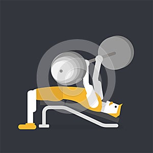 Man doing bench press