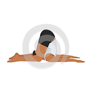 Man doing Ear Pressure Pose, Halasana Variation Knees to Floor