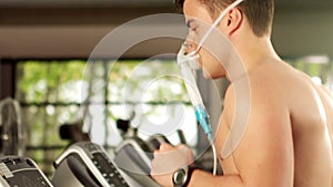 Man doing fitness test on treadmill