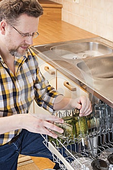 Man doing household chores