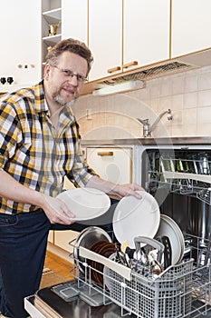 Man doing household chores