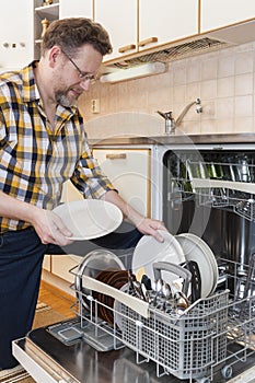 Man doing household chores