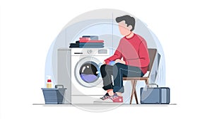 Man Doing Laundry