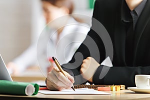 Man doing paperwork photo