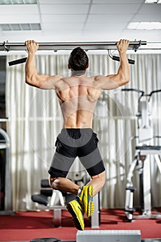 Man doing pull-ups