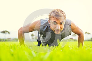 Man doing push up