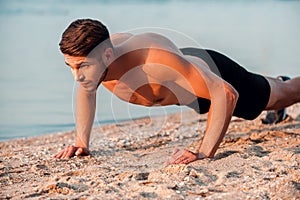 Man doing push-ups.