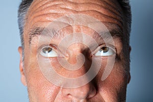 Man Doing Shifting Eye Exercise