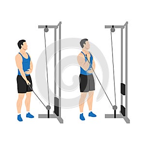 Man doing Single arm low pulley cable