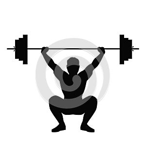 Man doing weight lifting.