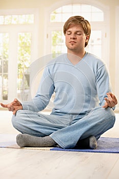 Man doing yoga