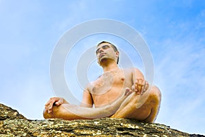 Man doing yoga