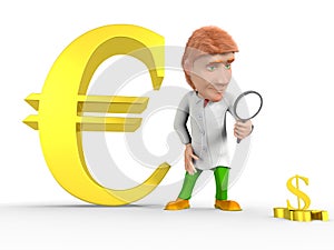 Man dollar euro