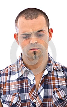 Man doubt expression