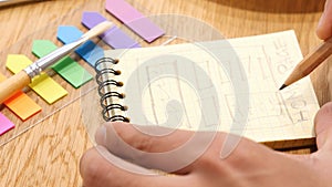 Man Drawing web page , home page , web design