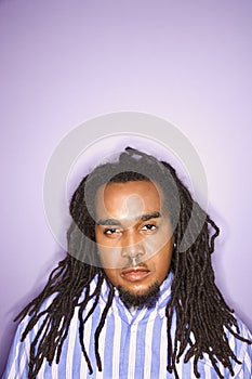 Man with dreadlocks.