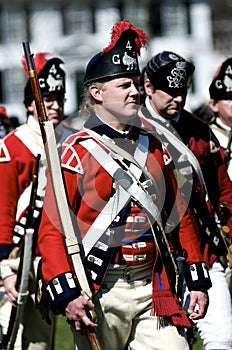 Man Dressed as British Redcoat