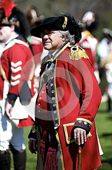 Man Dressed as British Redcoat
