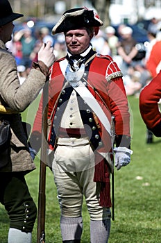 Man Dressed as British Redcoat