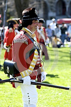 Man Dressed as British Redcoat