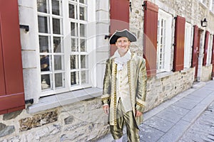 Man dressed as a courtier or prince in the Quebec city