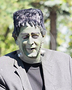 Man Dressed As Frankenstine