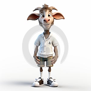 Youthful Cartoon Goat In Daz3d Style With High Detail photo