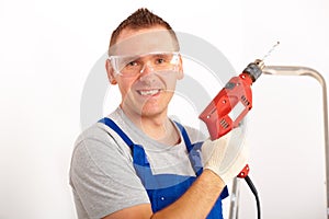 Man with drill