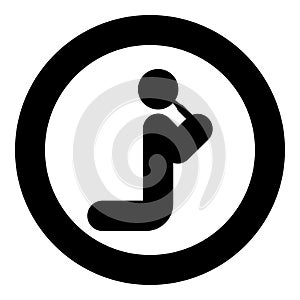 Man drinking alcohol from bottle of beer wine drunk people concept stick use beverage drunkard booze stands on the knees icon in