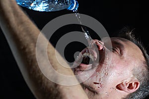 Man drinking water