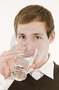 Man drinking water