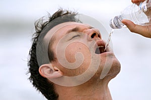 Man drinking water